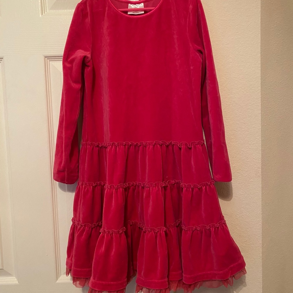 Hannah Anderson Girls Velour Twirl Dress